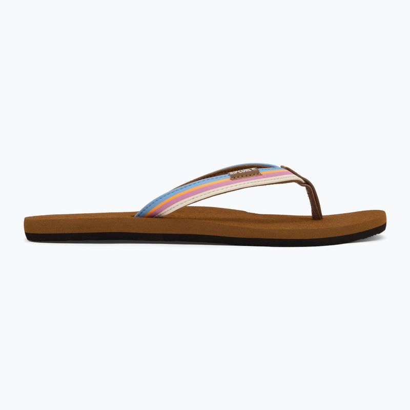 Women's Rip Curl Freedom Bloom Open Toe flip flops blue 2