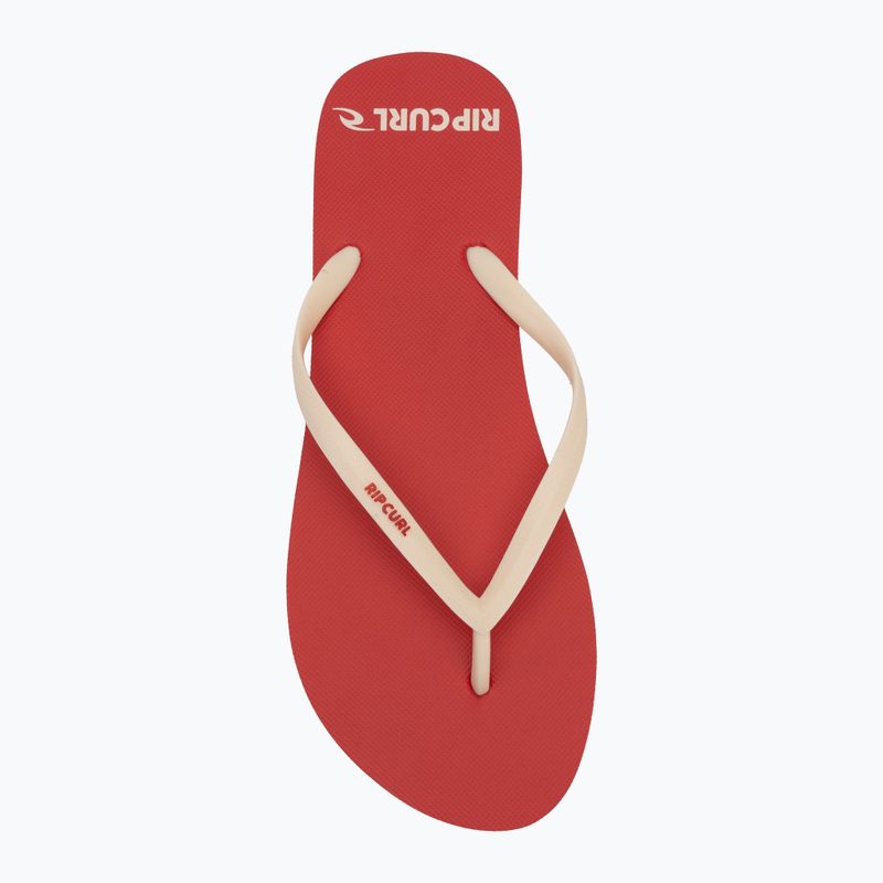 Women's Rip Curl Bondi Bloom hibiscus red flip flops 5