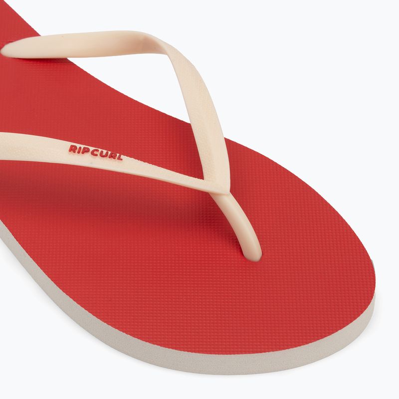 Women's Rip Curl Bondi Bloom hibiscus red flip flops 7
