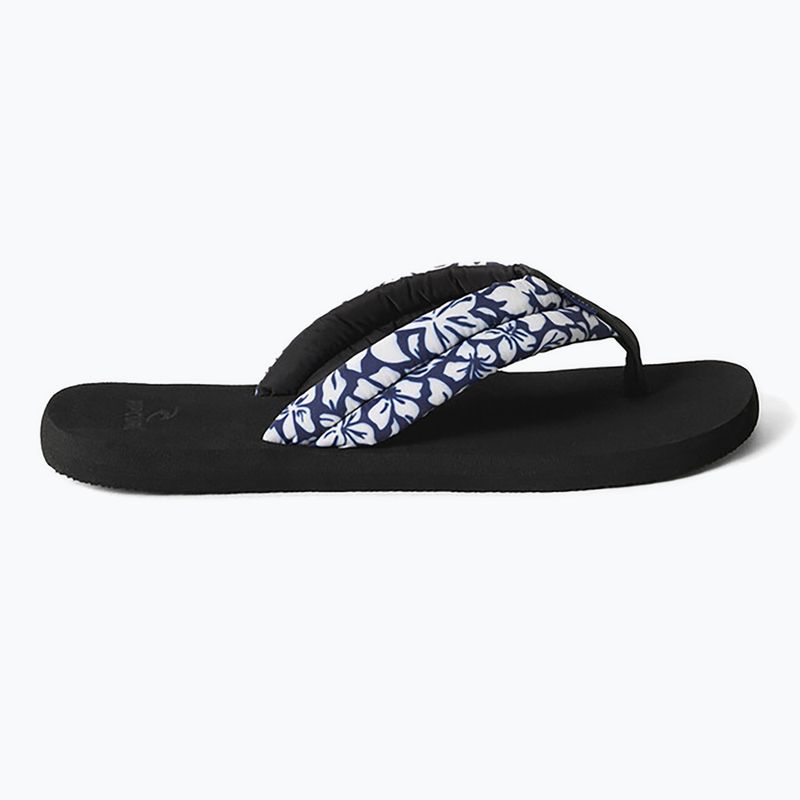 Women's Rip Curl Freedom Plush Bloom flip flops black