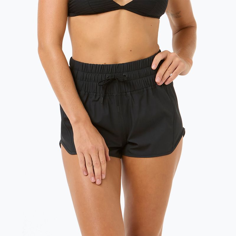Women's Rip Curl High Waist Retro Volley 3" swim shorts black 5