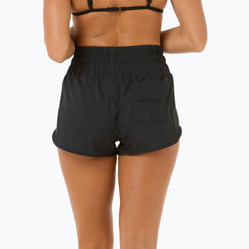 Women's Rip Curl High Waist Retro Volley 3" swim shorts black 3