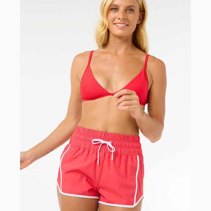 Women's Rip Curl High Waist Retro Volley 3" swim shorts hibiscus red 4