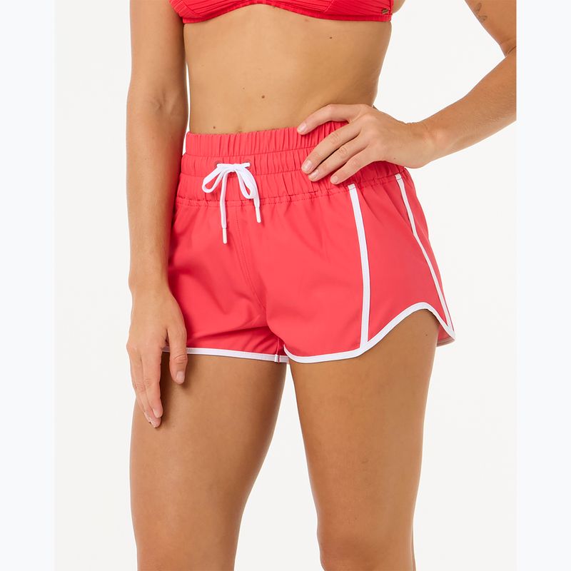 Women's Rip Curl High Waist Retro Volley 3" swim shorts hibiscus red 6
