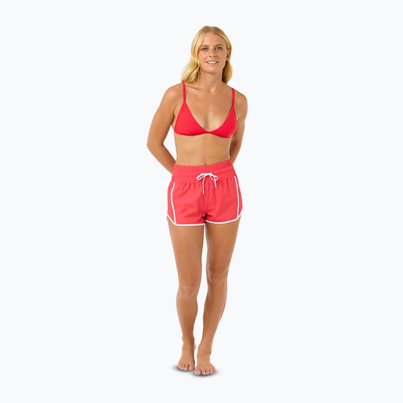 Women's Rip Curl High Waist Retro Volley 3" swim shorts hibiscus red 2