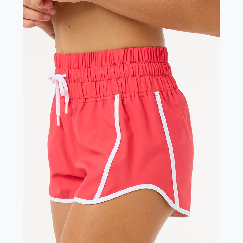 Women's Rip Curl High Waist Retro Volley 3" swim shorts hibiscus red 4