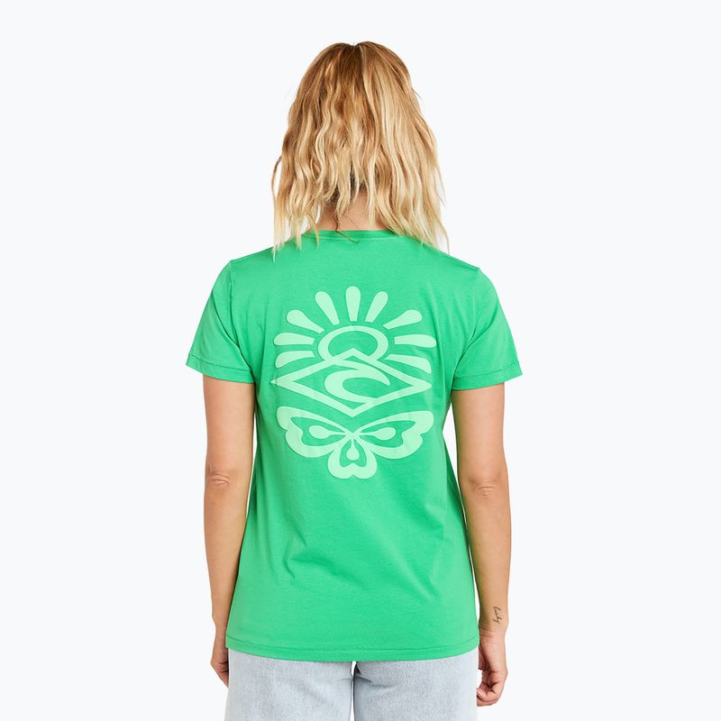 Women's Rip Curl Re-Entry Crew green T-shirt 3