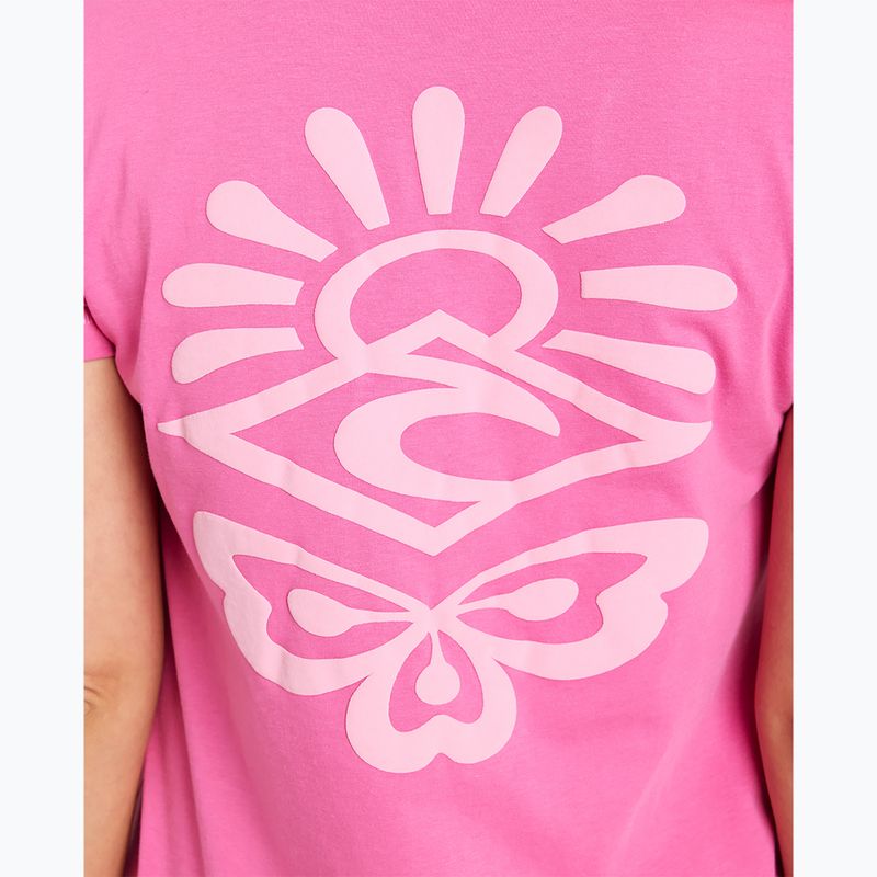 Rip Curl women's Re-Entry Crew hot pink t-shirt 5