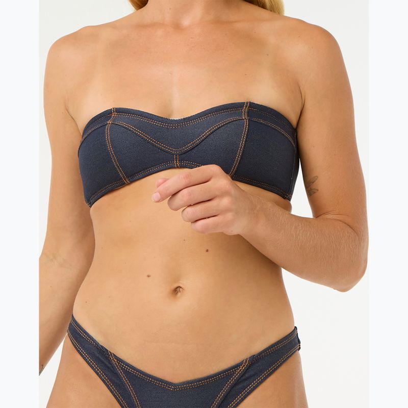 Rip Curl Dalias Denim Bandeau swimsuit top denim blue 4