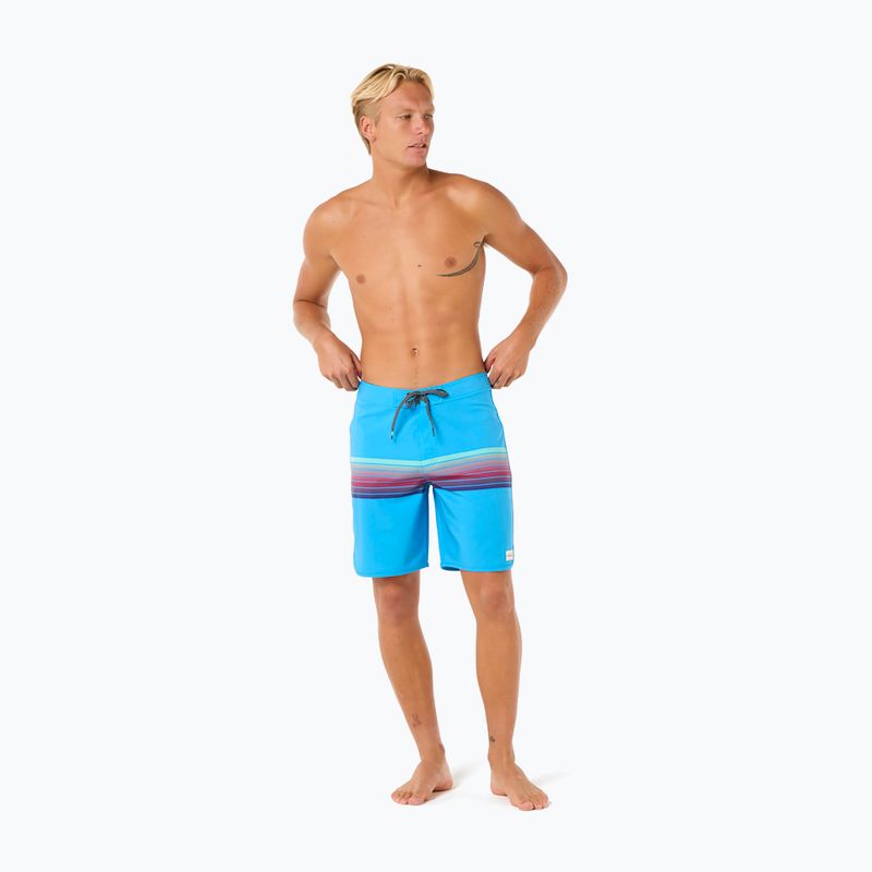 Men's Rip Curl Mirage Surf Revival blue paint swim shorts 2