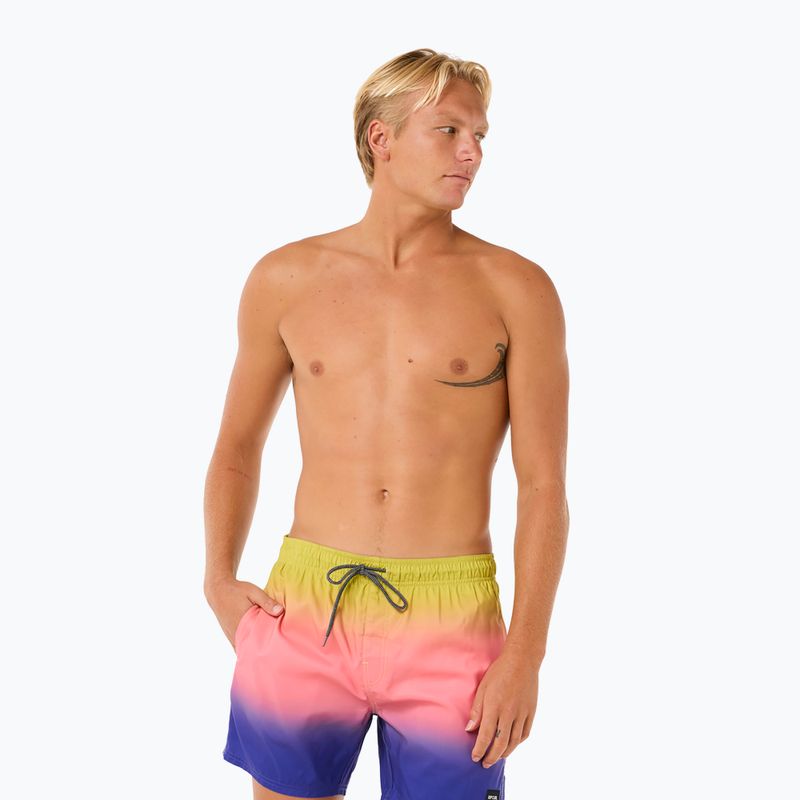 Men's Rip Curl Laze Fade Volley swim shorts wild berry 4