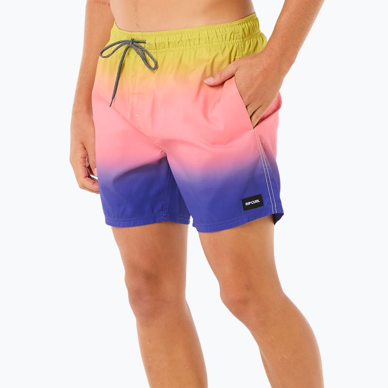 Men's Rip Curl Laze Fade Volley swim shorts wild berry 6