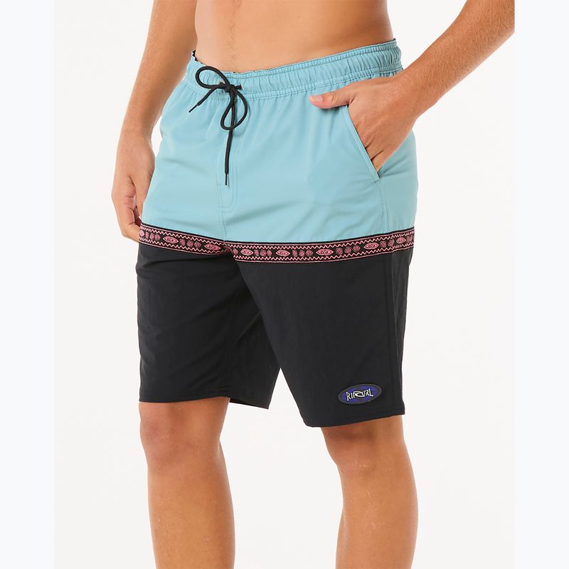 Men's Rip Curl Raw Energy Split Volley swim shorts black 4