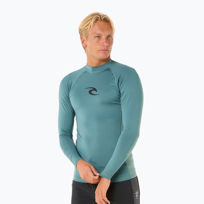 Rip Curl Waves UPF Performance men's swimming longsleeve bluestone
