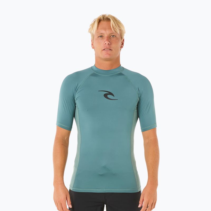 Rip Curl Waves UPF Performance men's swim shirt bluestone