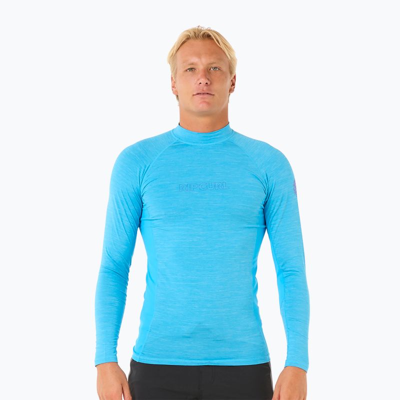 Men's Rip Curl Dawn Patrol UPF Performance blue paint swimming longsleeve