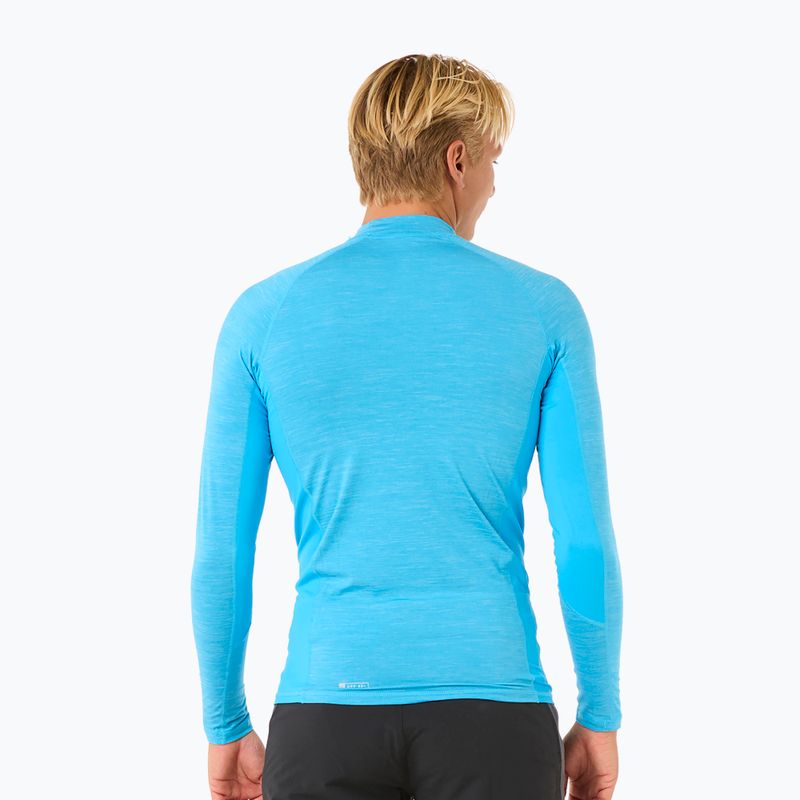Men's Rip Curl Dawn Patrol UPF Performance blue paint swimming longsleeve 3