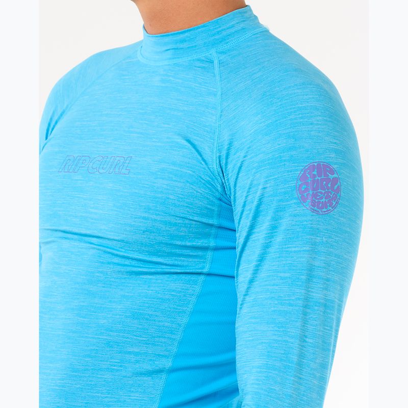 Men's Rip Curl Dawn Patrol UPF Performance blue paint swimming longsleeve 5