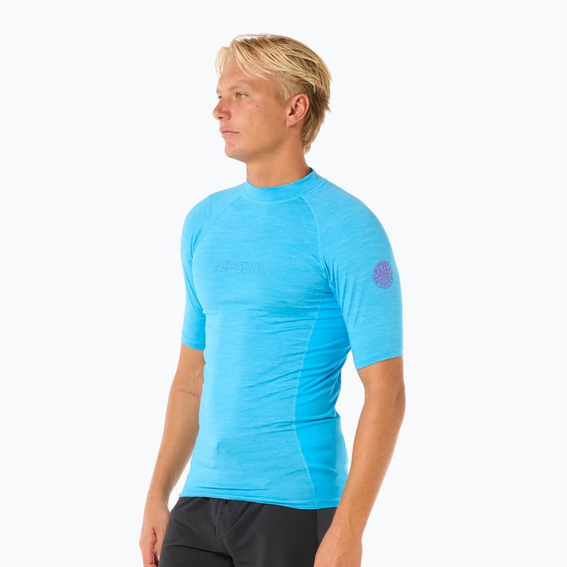 Men's Rip Curl Dawn Patrol UPF Performance blue paint swim shirt 4