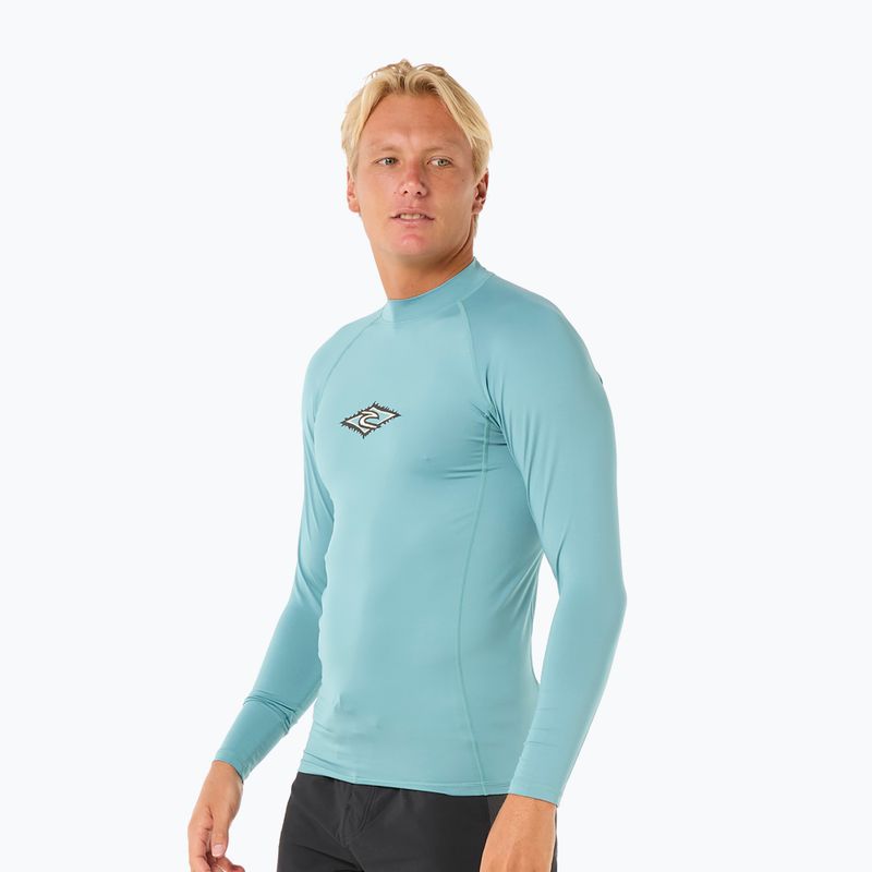 Men's Rip Curl Raw Energy UPF Performance blue lagoon swimming longsleeve 4