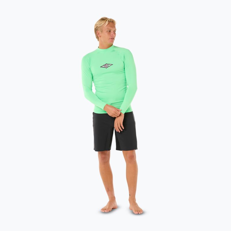 Rip Curl Raw Energy UPF Performance men's swimming longsleeve neon green 2