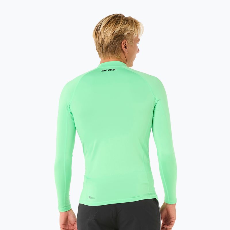 Rip Curl Raw Energy UPF Performance men's swimming longsleeve neon green 3