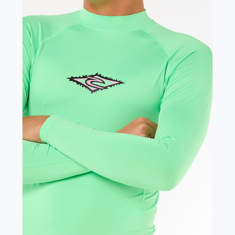 Rip Curl Raw Energy UPF Performance men's swimming longsleeve neon green 5
