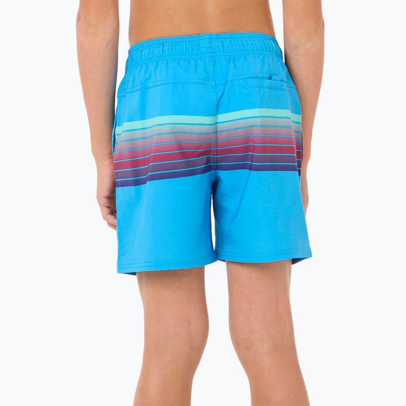 Rip Curl Surf Revival Volley blue paint children's swim shorts 3