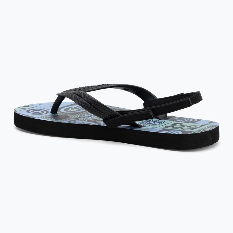 Rip Curl Grom Energy Bloom children's flip flops black/blue 3