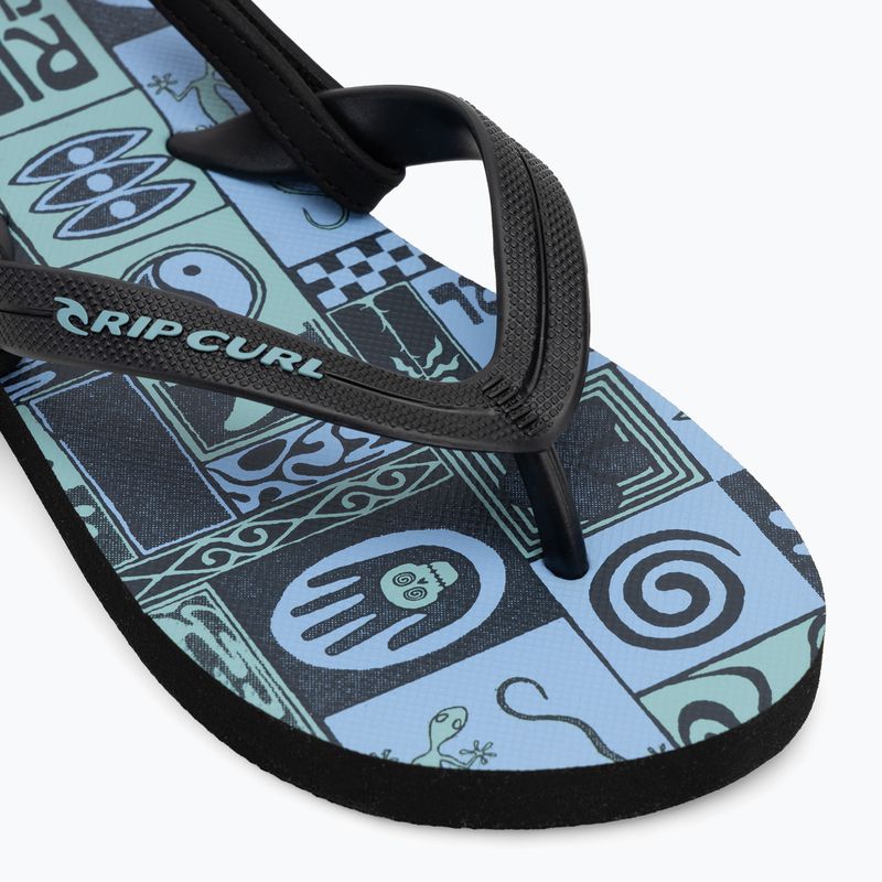 Rip Curl Grom Energy Bloom children's flip flops black/blue 7