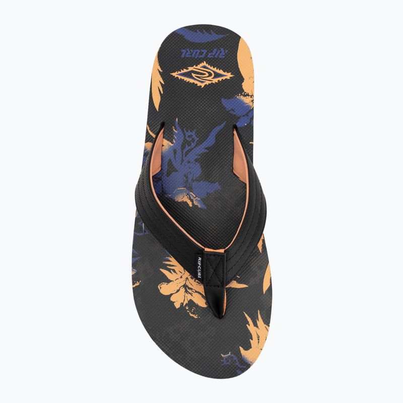 Men's Rip Curl Ripper Bloom flip flops black/orange 5