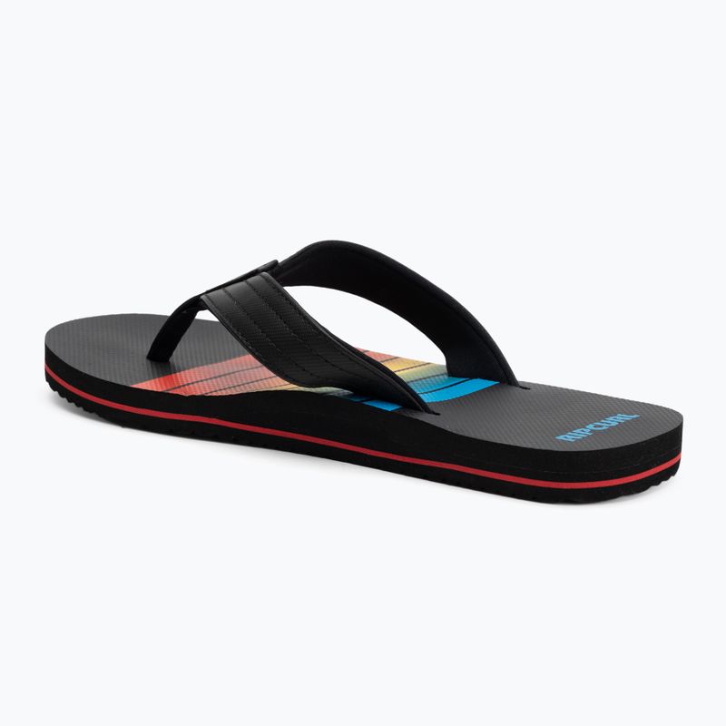 Men's Rip Curl Ripper Bloom flip flops black/red 3