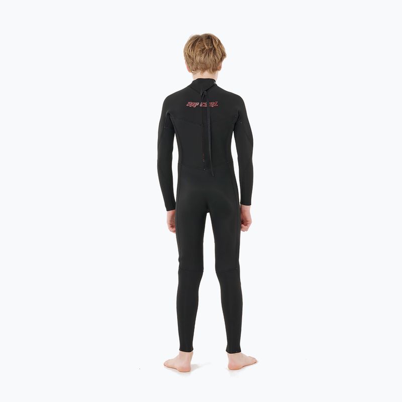 Children's wetsuit Rip Curl Dawn Patrol 3/2 mm Back Zip black 2