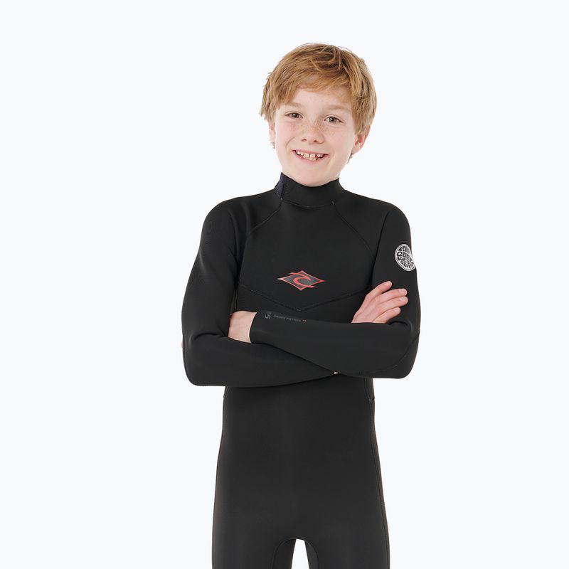 Children's wetsuit Rip Curl Dawn Patrol 3/2 mm Back Zip black 4