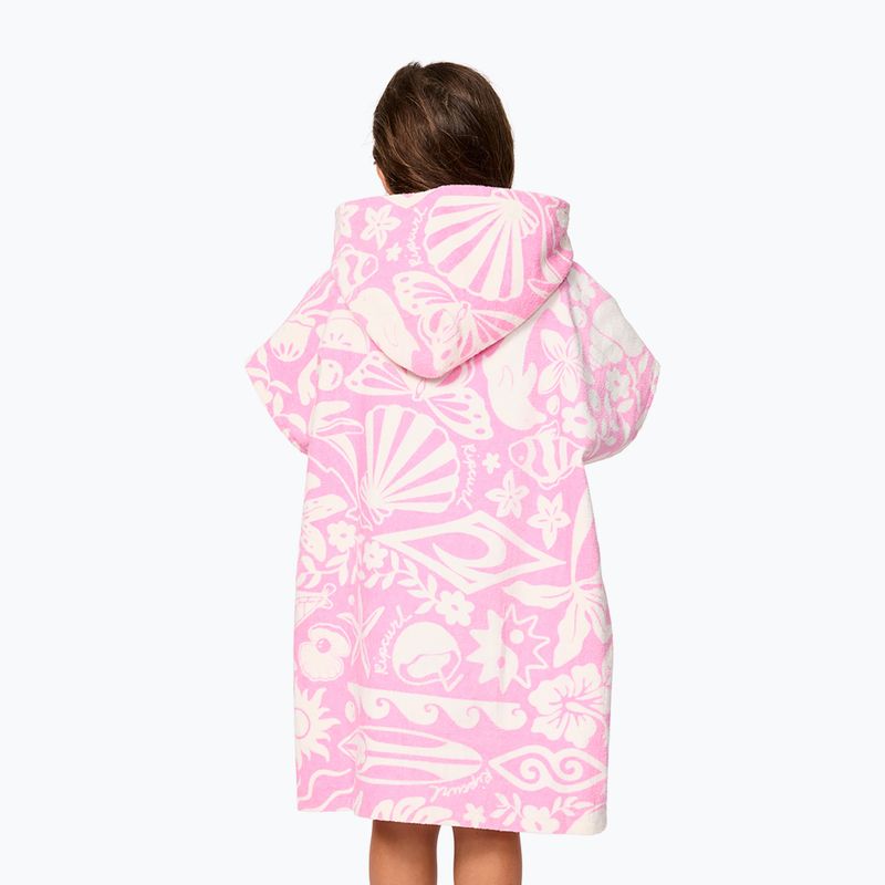 Women's poncho Rip Curl Mixed Snap Cotton Hooded pink 2
