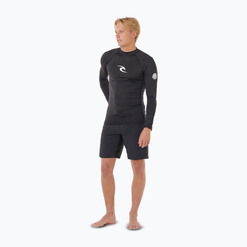 Men's swim long sleeve Rip Curl Waves Upf Perf black 2