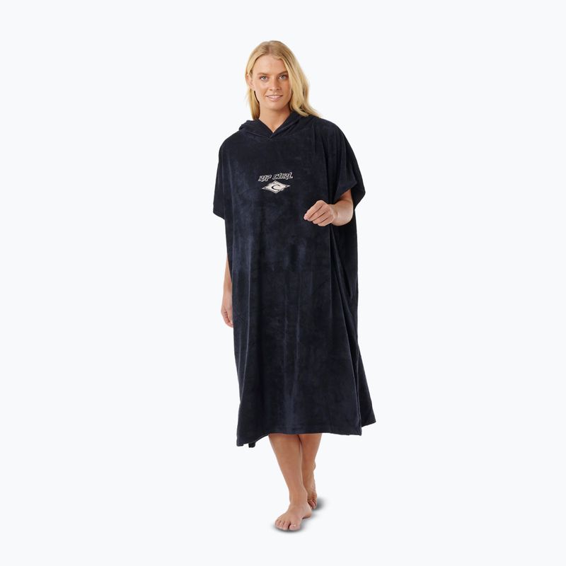 Women's poncho Rip Curl Classic Surf Hooded black/off white 4