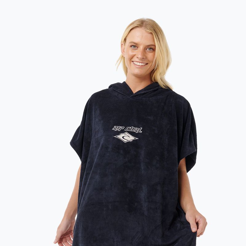 Women's poncho Rip Curl Classic Surf Hooded black/off white 6