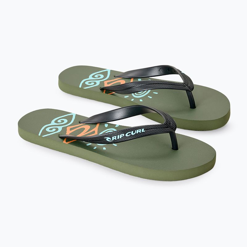 Children's flip-flops Rip Curl Sessions Bloom Open Toe olive 2