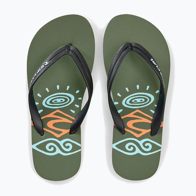 Children's flip-flops Rip Curl Sessions Bloom Open Toe olive 5