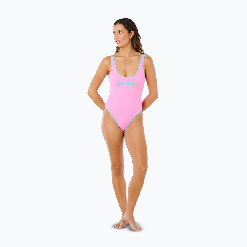 One-piece swimsuit Rip Curl Surf Puff light pink 2