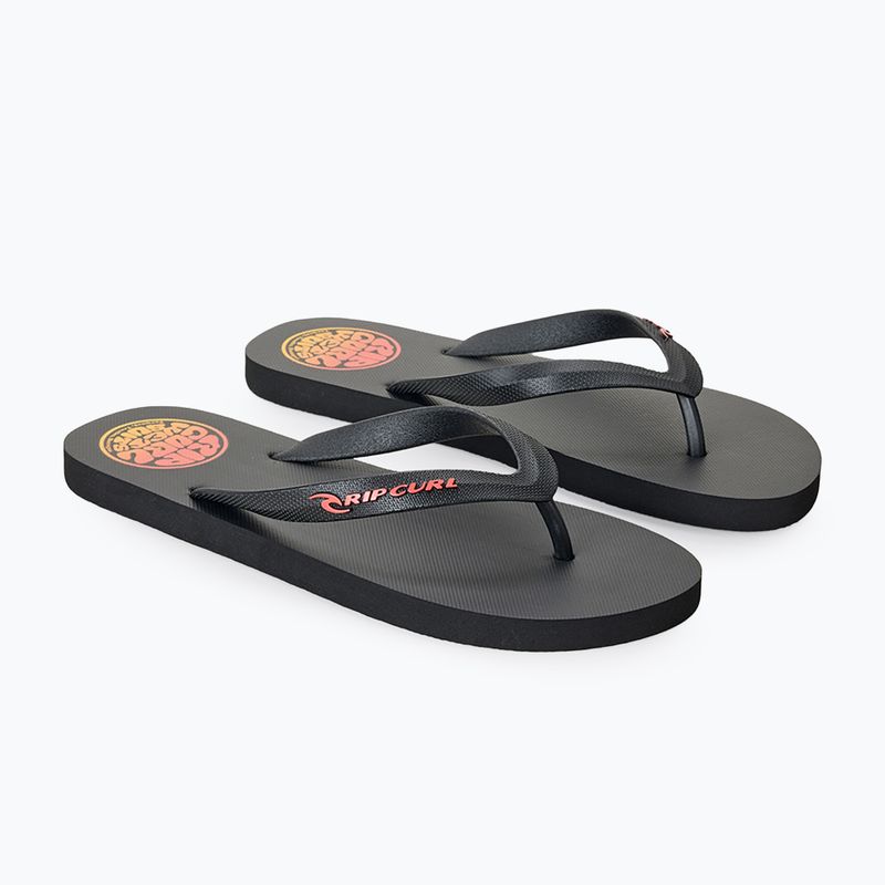 Men's flip-flops Rip Curl Icons of Surf Bloom Open Toe black/orange 2