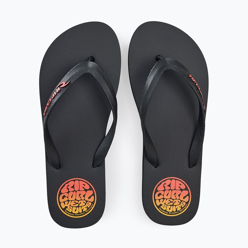 Men's flip-flops Rip Curl Icons of Surf Bloom Open Toe black/orange 5