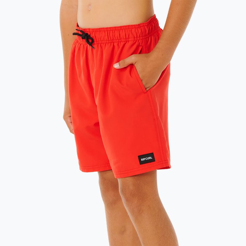 Children's swim shorts Rip Curl Offset Volley red 5