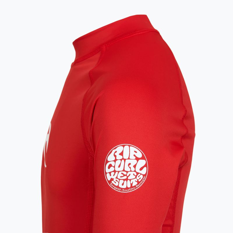 Children's swim top Rip Curl Waves Upf lava red 5