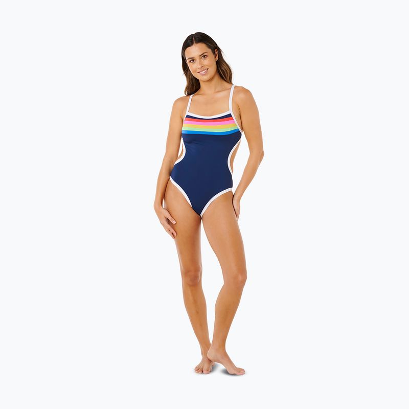 Women's one-piece swimsuit Rip Curl Surf Stripe Cheeky dark navy 2