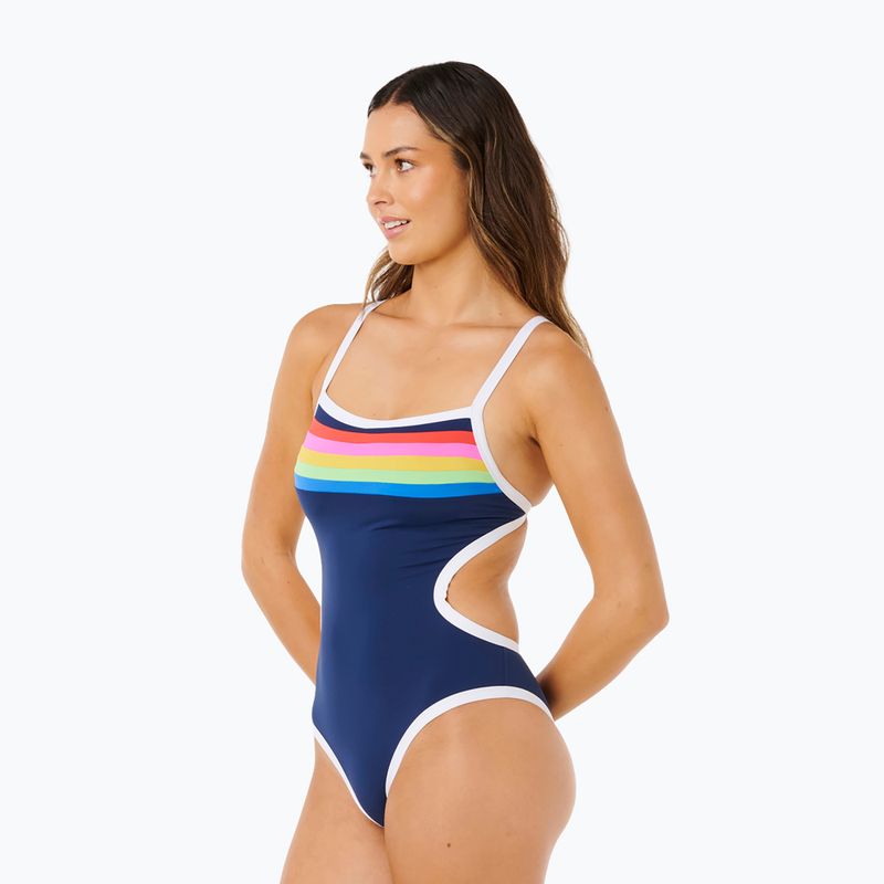 Women's one-piece swimsuit Rip Curl Surf Stripe Cheeky dark navy 4