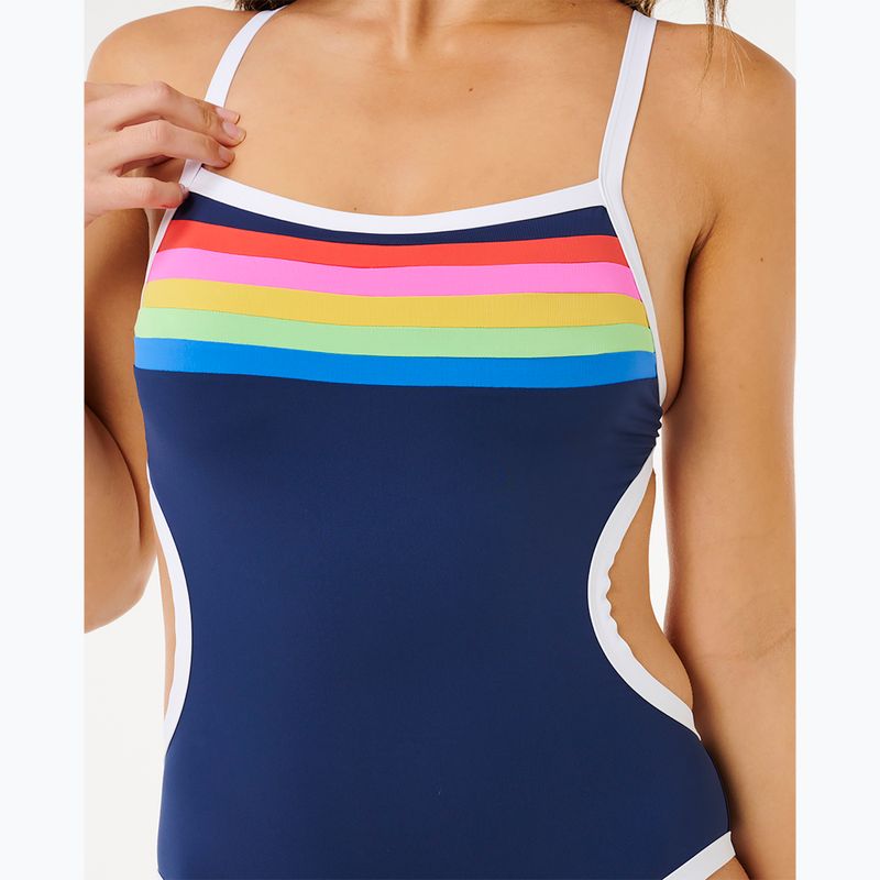 Women's one-piece swimsuit Rip Curl Surf Stripe Cheeky dark navy 6
