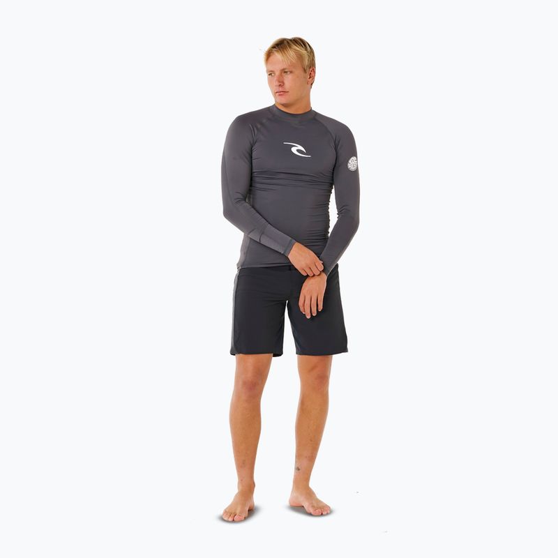 Men's swim long sleeve Rip Curl Waves Upf Perf charcoal grey 2
