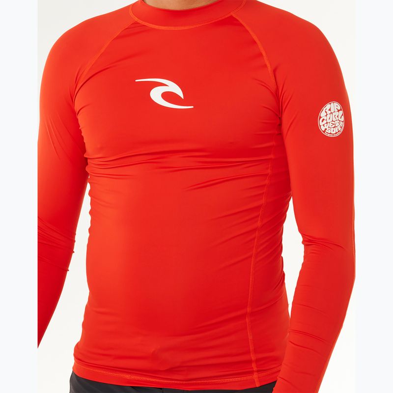 Men's swim long sleeve Rip Curl Waves Upf Perf lava red 6